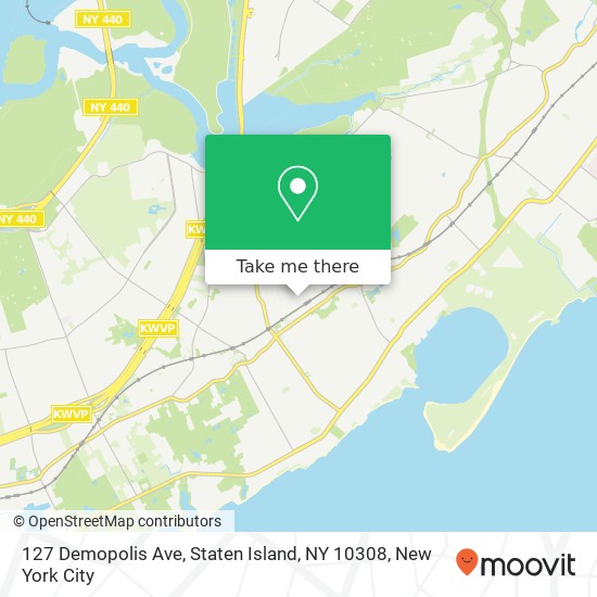 Mapa de 127 Demopolis Ave, Staten Island, NY 10308
