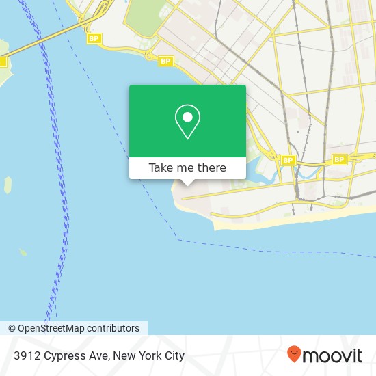 Mapa de 3912 Cypress Ave, Brooklyn, NY 11224