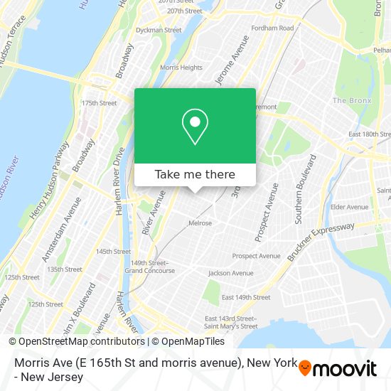 Morris Ave (E 165th St and morris avenue) map