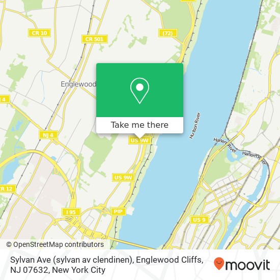 Mapa de Sylvan Ave (sylvan av clendinen), Englewood Cliffs, NJ 07632