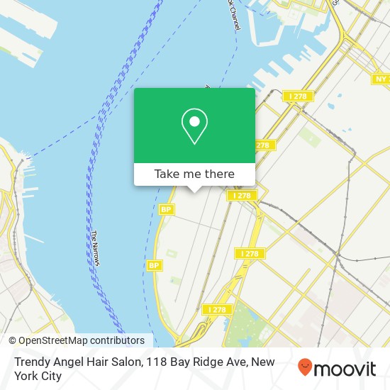 Trendy Angel Hair Salon, 118 Bay Ridge Ave map