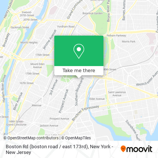 Boston Rd (boston road / east 173rd) map