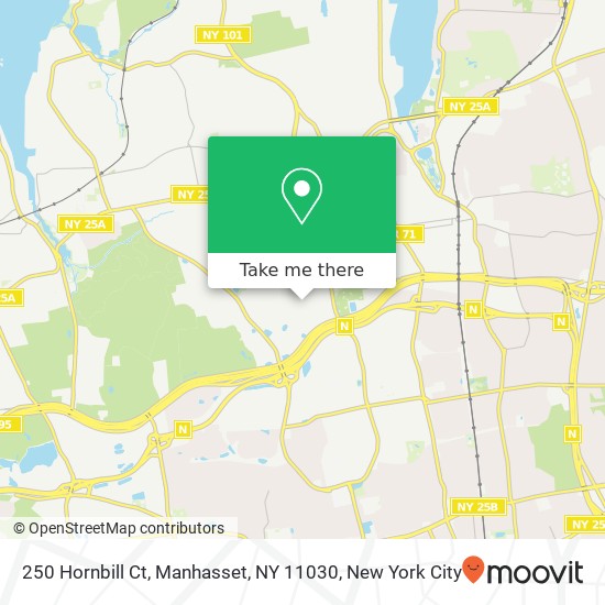 Mapa de 250 Hornbill Ct, Manhasset, NY 11030