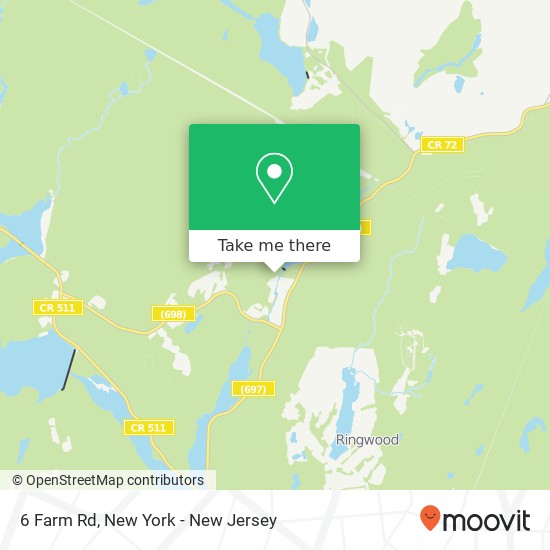 Mapa de 6 Farm Rd, Ringwood (RINGWOOD), NJ 07456