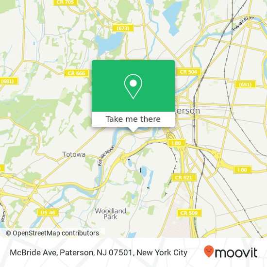 Mapa de McBride Ave, Paterson, NJ 07501