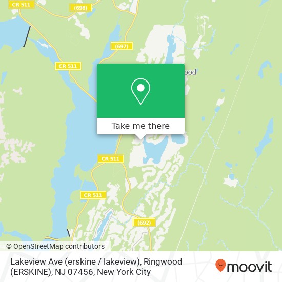 Mapa de Lakeview Ave (erskine / lakeview), Ringwood (ERSKINE), NJ 07456