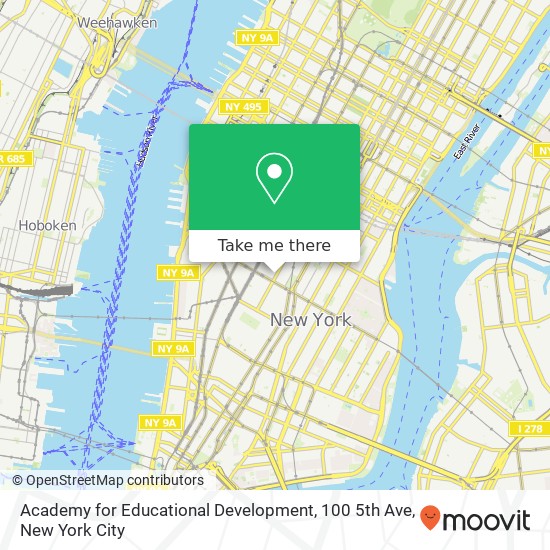 Mapa de Academy for Educational Development, 100 5th Ave