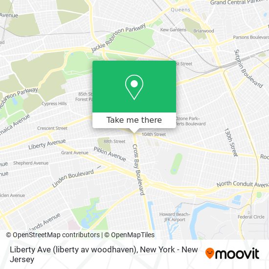 Mapa de Liberty Ave (liberty av woodhaven)