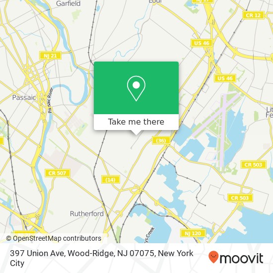 397 Union Ave, Wood-Ridge, NJ 07075 map