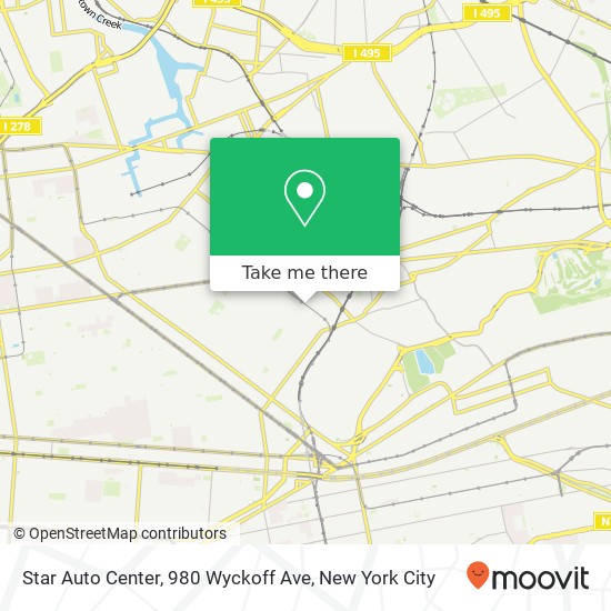 Mapa de Star Auto Center, 980 Wyckoff Ave