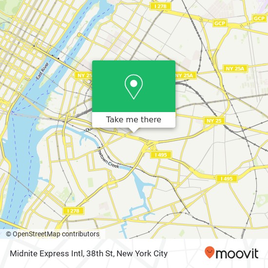 Mapa de Midnite Express Intl, 38th St