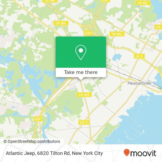 Atlantic Jeep, 6820 Tilton Rd map