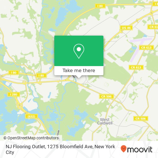 NJ Flooring Outlet, 1275 Bloomfield Ave map