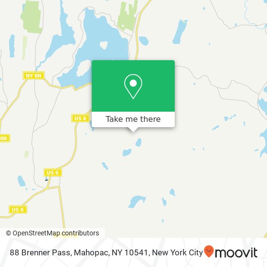 Mapa de 88 Brenner Pass, Mahopac, NY 10541