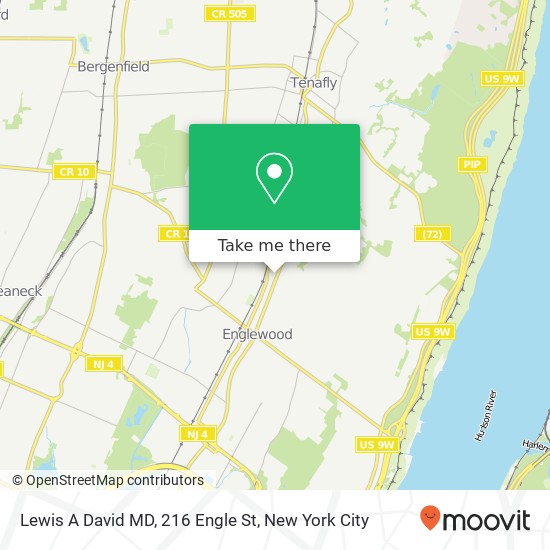 Mapa de Lewis A David MD, 216 Engle St