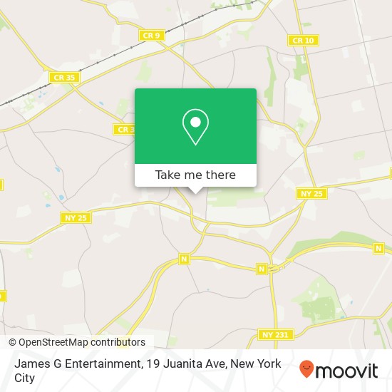 Mapa de James G Entertainment, 19 Juanita Ave