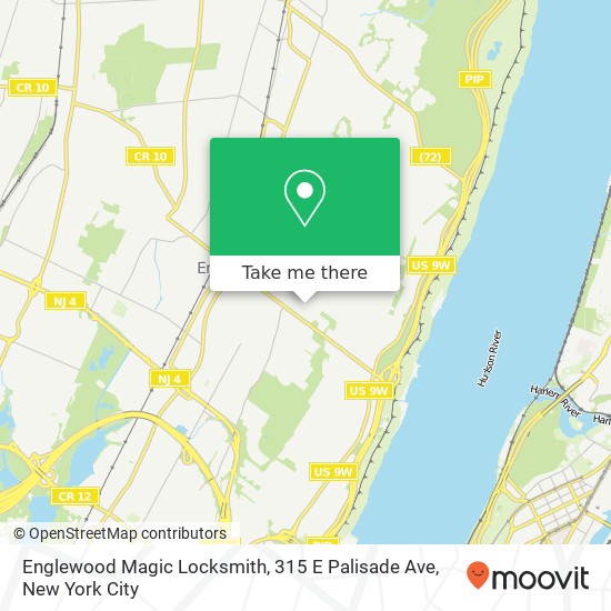 Mapa de Englewood Magic Locksmith, 315 E Palisade Ave