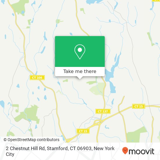 Mapa de 2 Chestnut Hill Rd, Stamford, CT 06903