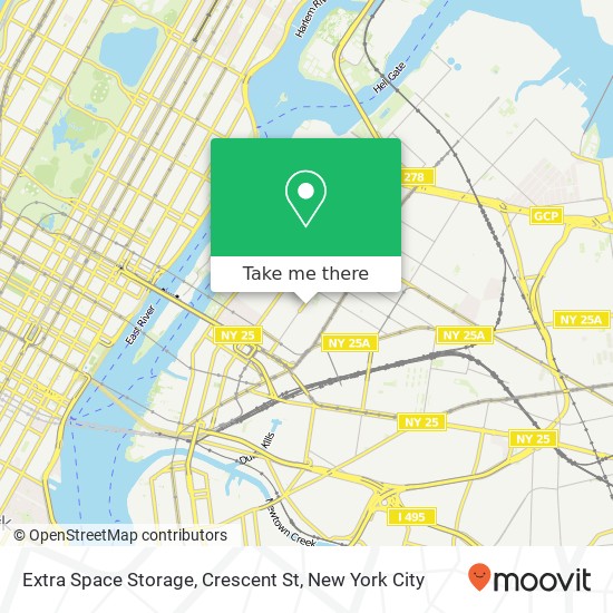 Extra Space Storage, Crescent St map