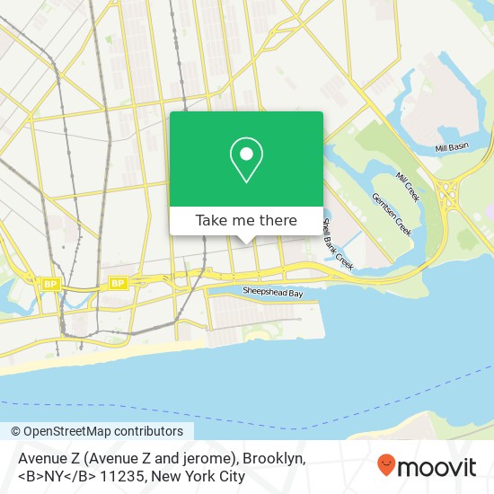 Avenue Z (Avenue Z and jerome), Brooklyn, <B>NY< / B> 11235 map