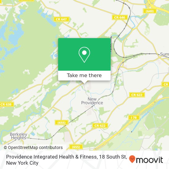 Mapa de Providence Integrated Health & Fitness, 18 South St