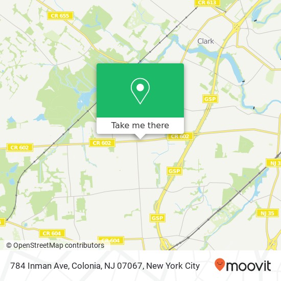 784 Inman Ave, Colonia, NJ 07067 map