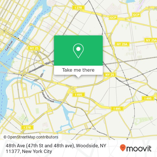 48th Ave (47th St and 48th ave), Woodside, NY 11377 map