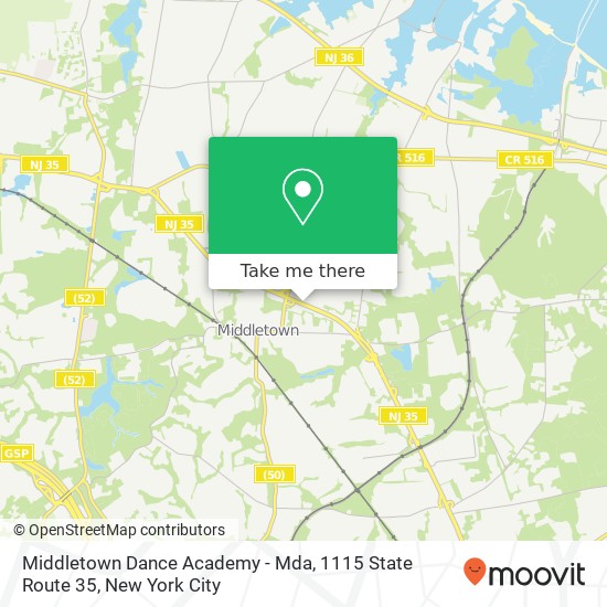 Mapa de Middletown Dance Academy - Mda, 1115 State Route 35