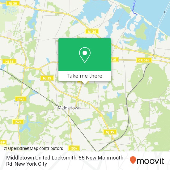 Mapa de Middletown United Locksmith, 55 New Monmouth Rd