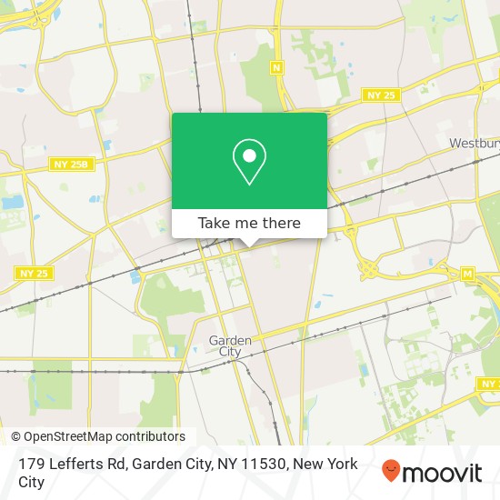 Mapa de 179 Lefferts Rd, Garden City, NY 11530