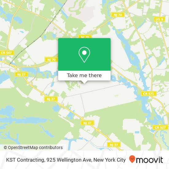 Mapa de KST Contracting, 925 Wellington Ave
