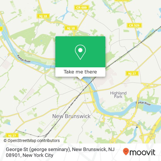 Mapa de George St (george seminary), New Brunswick, NJ 08901