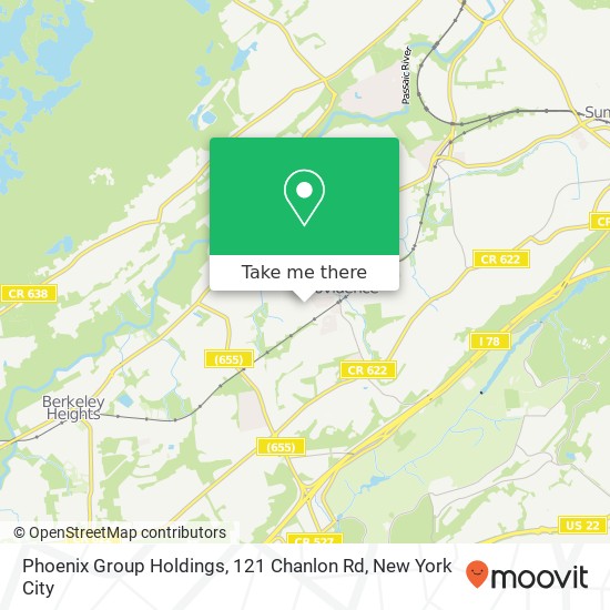 Mapa de Phoenix Group Holdings, 121 Chanlon Rd