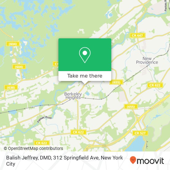 Mapa de Balish Jeffrey, DMD, 312 Springfield Ave