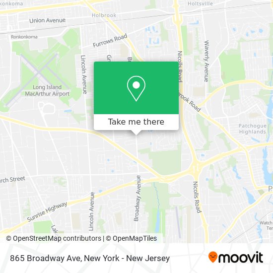 Mapa de 865 Broadway Ave