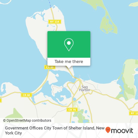 Mapa de Government Offices City Town of Shelter Island