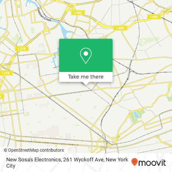 New Sosa's Electronics, 261 Wyckoff Ave map