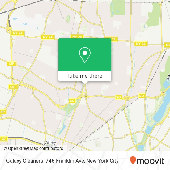 Mapa de Galaxy Cleaners, 746 Franklin Ave