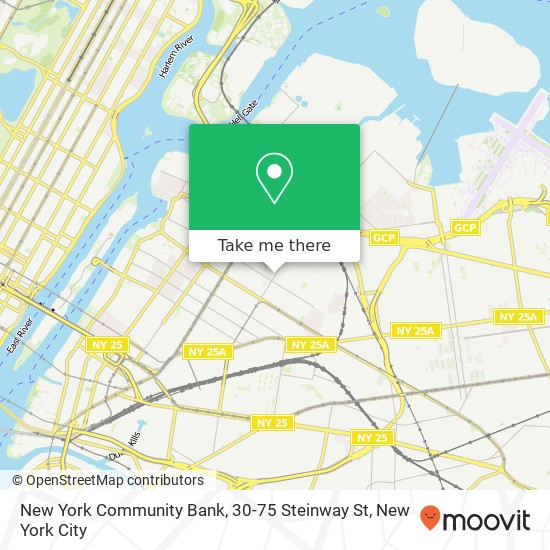 Mapa de New York Community Bank, 30-75 Steinway St
