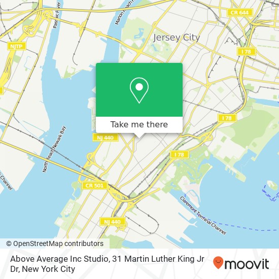 Above Average Inc Studio, 31 Martin Luther King Jr Dr map