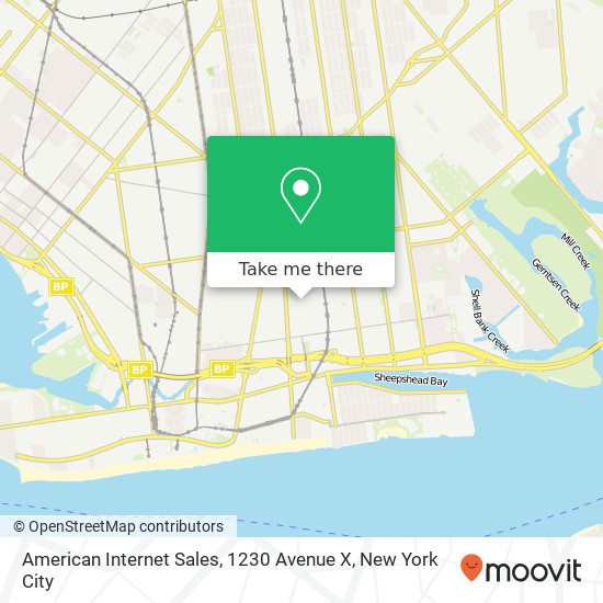American Internet Sales, 1230 Avenue X map