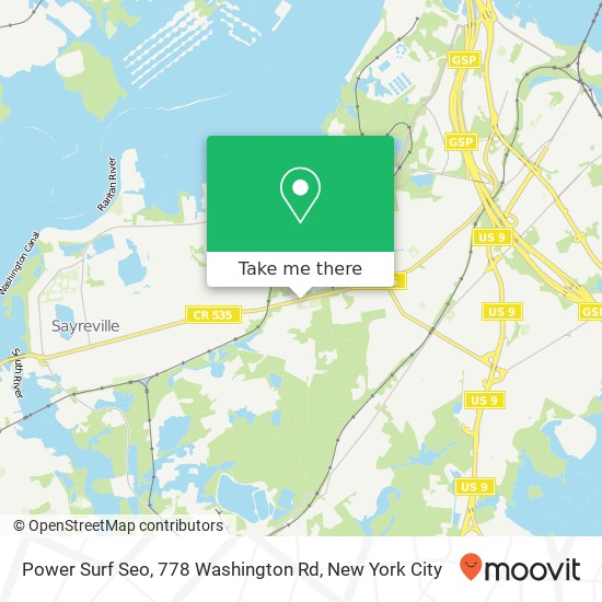 Mapa de Power Surf Seo, 778 Washington Rd