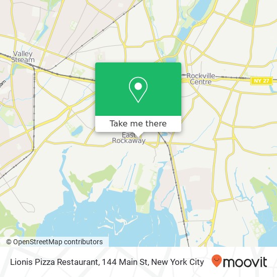 Mapa de Lionis Pizza Restaurant, 144 Main St