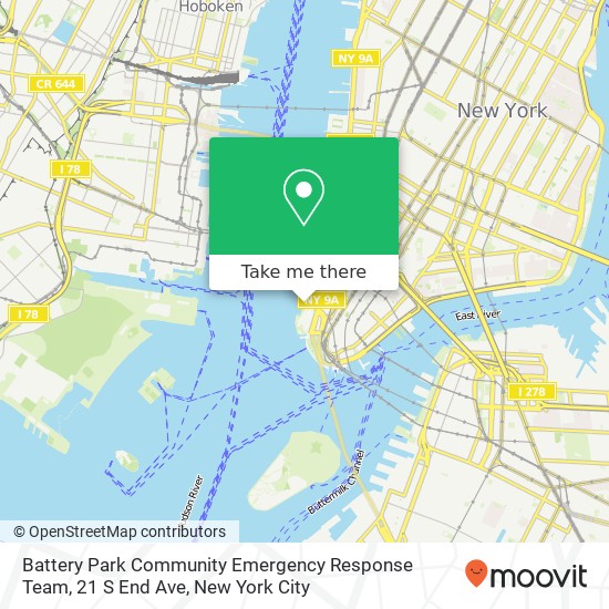 Battery Park Community Emergency Response Team, 21 S End Ave map