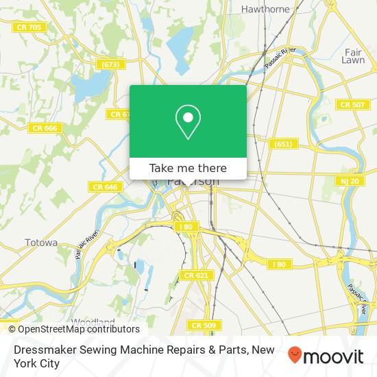 Mapa de Dressmaker Sewing Machine Repairs & Parts