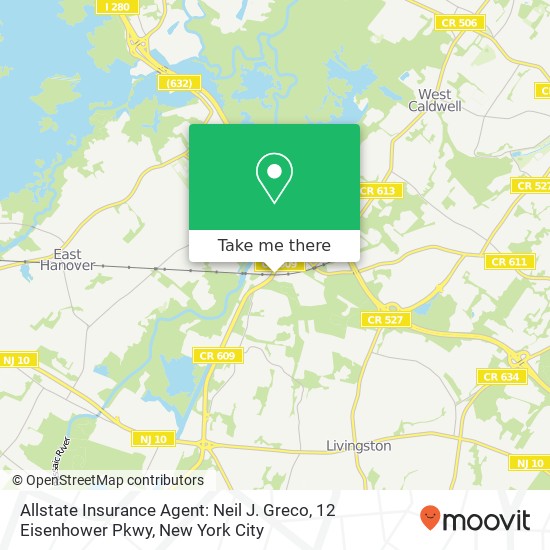 Mapa de Allstate Insurance Agent: Neil J. Greco, 12 Eisenhower Pkwy