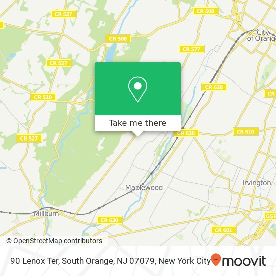 90 Lenox Ter, South Orange, NJ 07079 map