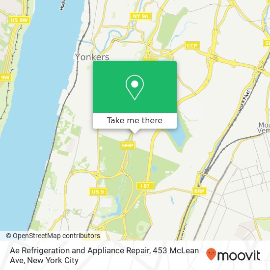 Ae Refrigeration and Appliance Repair, 453 McLean Ave map