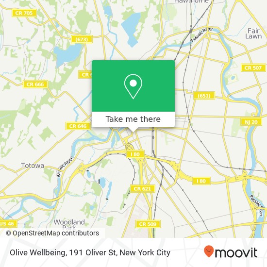 Mapa de Olive Wellbeing, 191 Oliver St