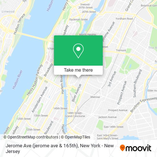 Jerome Ave (jerome ave & 165th) map